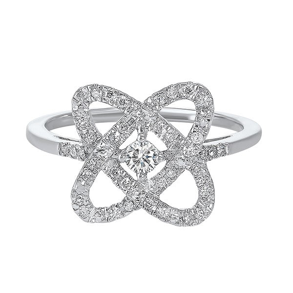 Silver Diamond 1/4Ctw Ring