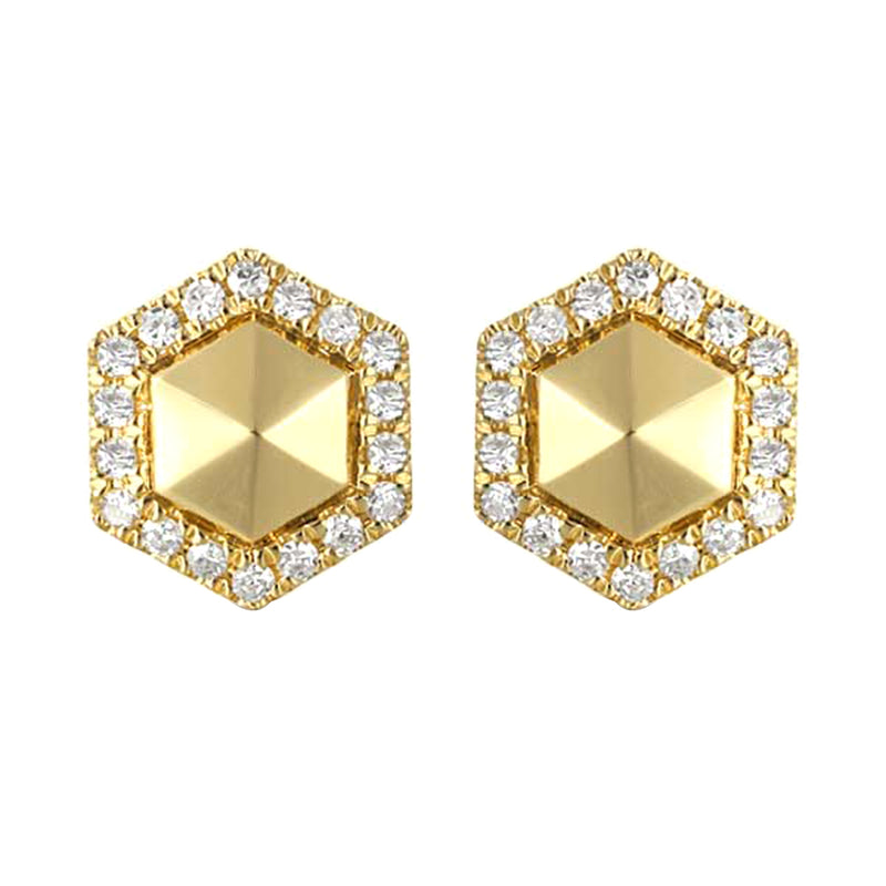 14Kt Yellow Gold Diamond 1/4Ctw Earring